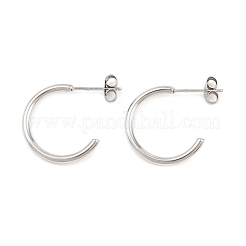 316 Stainless Steel C-Shaped Stud Earrings&nbsp;EJEW-D339-03P