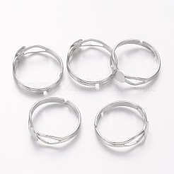 Adjustable Brass Finger Ring Components&nbsp;X-KK-C3044-6mm-N-NF