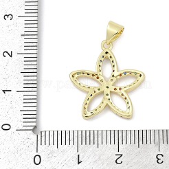 Brass Micro Pave Cubic Zirconia Pendants&nbsp;KK-D317-134G