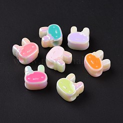 UV Plating Rainbow Iridescent Acrylic European Beads&nbsp;SACR-E009-32