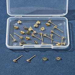 16Pcs Brass Stud Earring Findings&nbsp;KK-FS0001-57