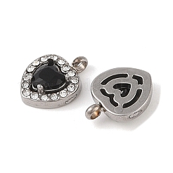 304 Stainless Steel Cubic Zirconia Pendants&nbsp;STAS-A076-02P-04