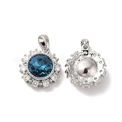 Brass Micro Pave Cubic Zirconia Pendants&nbsp;KK-M243-03P