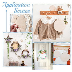 Natural Wood Door Hanging Decoration for Front Door Decoration&nbsp;HJEW-WH0673-49