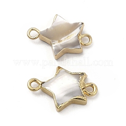 Natural Trochus Shell Connector Charms&nbsp;PEAR-P004-53KCG