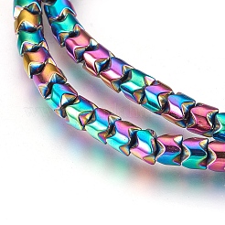 Electroplate Non-magnetic Synthetic Hematite Bead Strands&nbsp;G-I208-19-F