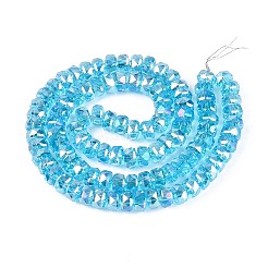 Electroplate Transparent Glass Beads Strands&nbsp;EGLA-N022-05B-C15