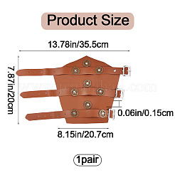 Adjustable PU Leather Cuff Wristband for Bikers&nbsp;AJEW-WH0415-25A