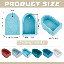 6Pcs 6 Colors Mini Wood Wall Mounted Jewelry Display Stands&nbsp;ODIS-BC0001-38