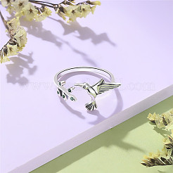 Rhodium Plated 925 Sterling Silver Cuff Rings&nbsp;JR812A