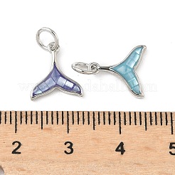 Rack Plating Brass & Shell Charms&nbsp;KK-I357-11P