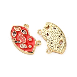 Brass Micro Pave Cubic Zirconia Pendants&nbsp;KK-K408-31G