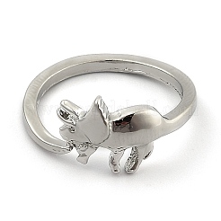 Brass Cuff Rings&nbsp;RJEW-I076-04P