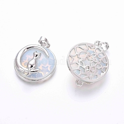 Opalite Kitten Pendants&nbsp;G-J386-B10