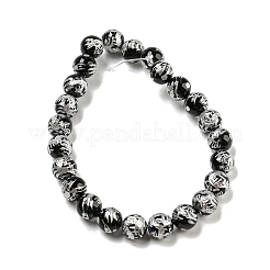 Natural Black Onyx Beads Strands&nbsp;G-C077-8mm-3B