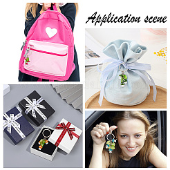 Resin Mushroom & Plastic Leaf Pendant Keychain&nbsp;KEYC-AB00040