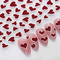 3Sheets 3 Colors Heart Pattern PVC Nail Art Stickers&nbsp;MRMJ-LP0002-05