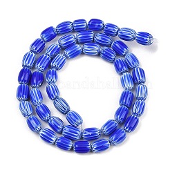 Handmade Millefiori Glass Oval Beads Strands&nbsp;LK-Z001-02A-01
