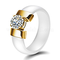 Flat Round Porcelain Finger Rings for Women Men&nbsp;FS-WG6D31E-01