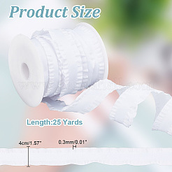 24.5~25 Yards Polyester Ruffled Ribbon&nbsp;SRIB-AR0001-11A