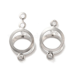 Non-Tarnish 316 Stainless Steel Cabochon Connector Settings&nbsp;STAS-C077-04P
