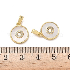 Brass Micro Pave Cubic Zirconia Pendants&nbsp;KK-P334-26G