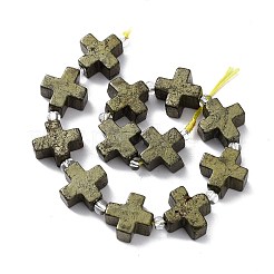 Natural Pyrite Beads Strands&nbsp;G-E595-01
