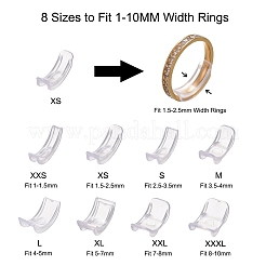 8Pcs 8 Sizes Plastic Invisible Ring Size Adjuster&nbsp;X-TOOL-H005-01
