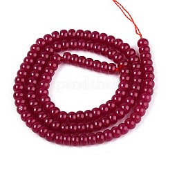 Lab Grown Red Corundum Beads Strands&nbsp;G-N351-03A-01