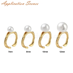 Brass Cup Peg Open Cuff Ring Settings&nbsp;LS-KK-G518-08G-03