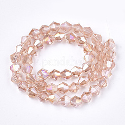 Electroplate Glass Beads Strands&nbsp;X1-EGLA-Q118-6mm-B11