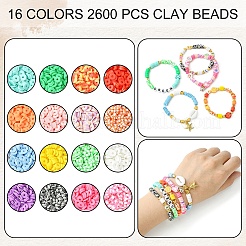 DIY Polymer Clay & Acrylic Beads Bracelets Making Kits&nbsp;DIY-YW0009-58