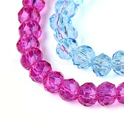 Transparent Gradient Color Glass Beads Strand&nbsp;GLAA-TAC0022-05S-01