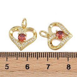 Brass Micro Pave Cubic Zirconia Pendants&nbsp;ZIRC-I367-10G