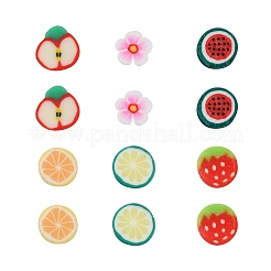 1800Pcs 6 Style Fruit Theme Handmade Polymer Clay Nail Art Decoration&nbsp;CLAY-YW0001-23
