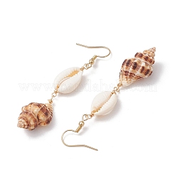 304 Stainless Steel Shell Shape Dangle Earrings&nbsp;EJEW-JE06265-03