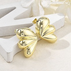 Brass Stud Earrings for Women&nbsp;EJEW-U035-04G