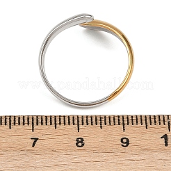 Adjustable 304 Stainless Steel Cuff Rings for Women&nbsp;LS-RJEW-B135-01GP-05
