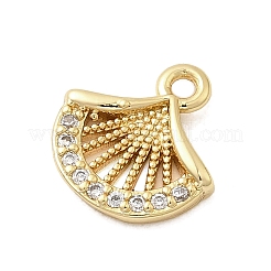 Brass Micro Pave Cubic Zirconia Pendants&nbsp;KK-A275-30G