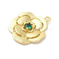 Brass Glass Pendants&nbsp;KK-Z073-15G-05