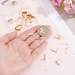 40Pcs 2 Styles Brass Stud Earrings Findings&nbsp;EJEW-BBC0002-30