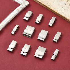 11Pcs 11 Styles Stainless Steel Watch Band Clasps&nbsp;STAS-CJ0003-41