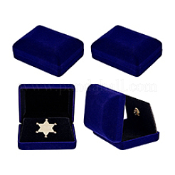 Plastic Cover with Velvet Brooch Packing Boxes&nbsp;VBOX-WH0012-07B