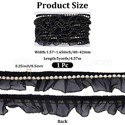 5 Yards Polyester Lace Ribbons&nbsp;OCOR-GF0006-14B-01