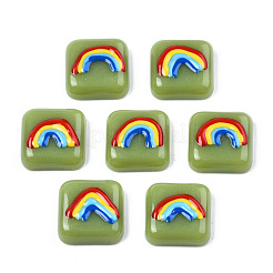 Opaque Resin Enamel Cabochons&nbsp;CRES-N031-033