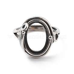 Adjustable 925 Sterling Silver Ring Components&nbsp;STER-C011-07AS