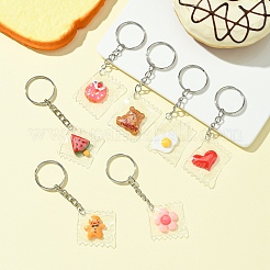 7Pcs Resin Keychain&nbsp;KEYC-FS00019