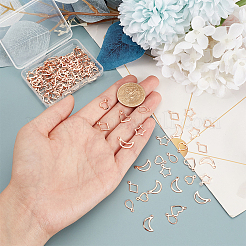120Pcs 6 Style 304 Stainless Steel Charms&nbsp;STAS-PH0005-38