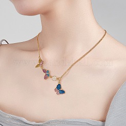 20Pcs Butterfly Alloy Enamel Pendants & Links Connectors&nbsp;JX228A