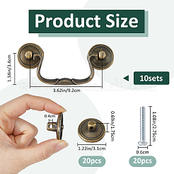 10Pcs Zinc Alloy Swing Cabinet Handles&nbsp;AJEW-FH0009-11